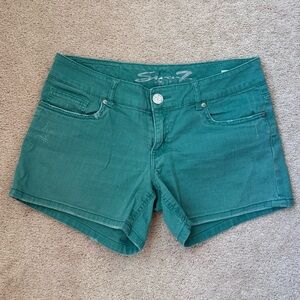 Seven7 Women's Teal Jean Shorts Size 10
